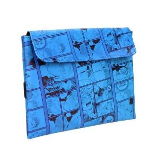 PORTAMANGAS MEGUMI Y TSUGUMI VIÑETA AZUL 24x22x3 cm