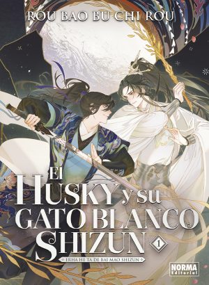 El Husky y su gato blanco Shizun 1